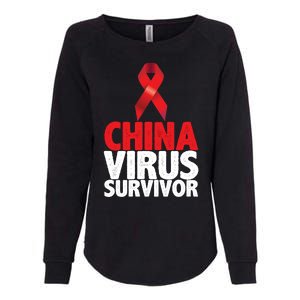 China Virus Survivor Womens California Wash Sweatshirt