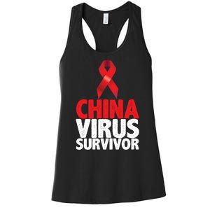 China Virus Survivor Women's Racerback Tank