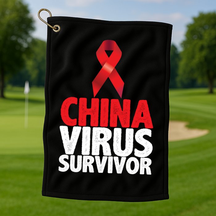 China Virus Survivor Golf Towel
