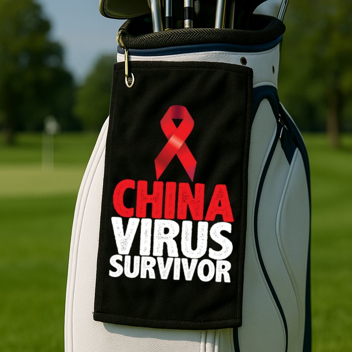 China Virus Survivor Golf Towel