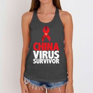 China Virus Survivor Women's Knotted Racerback Tank