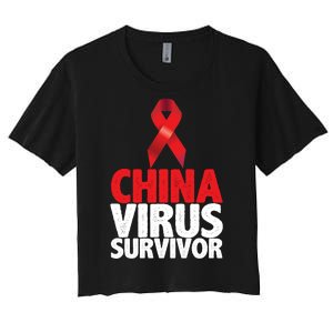 China Virus Survivor Women's Crop Top Tee