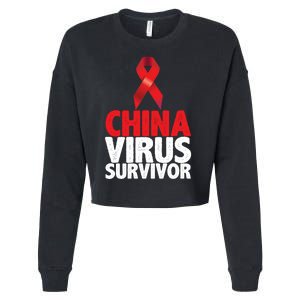 China Virus Survivor Cropped Pullover Crew