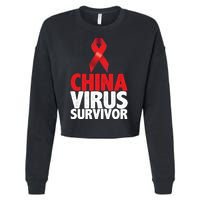 China Virus Survivor Cropped Pullover Crew