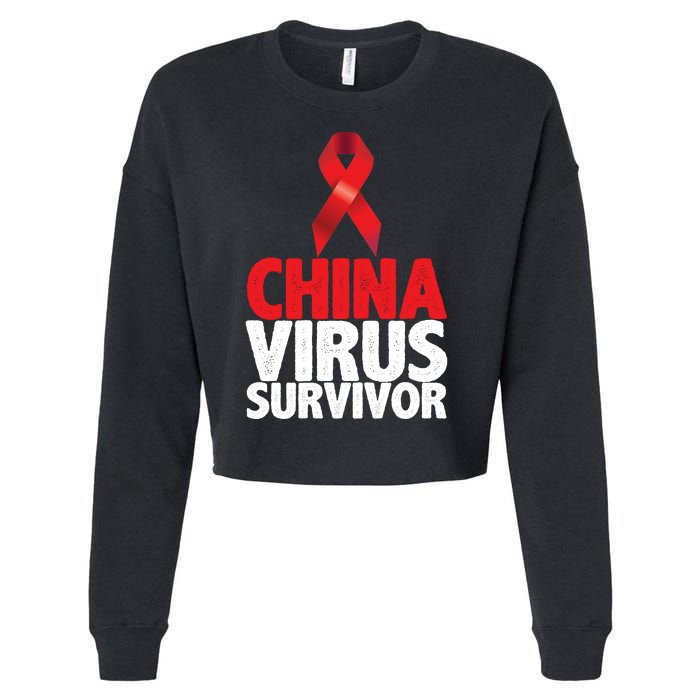 China Virus Survivor Cropped Pullover Crew