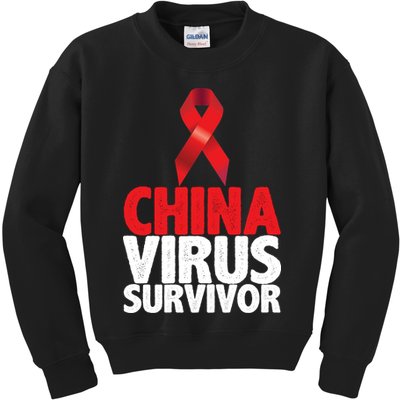 China Virus Survivor Kids Sweatshirt