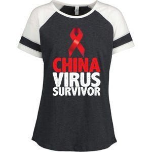 China Virus Survivor Enza Ladies Jersey Colorblock Tee