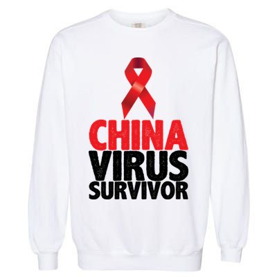 China Virus Survivor Garment-Dyed Sweatshirt