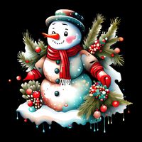 Christmas Vintage Snowman Cooling Performance Crew T-Shirt