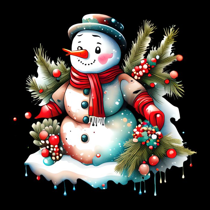 Christmas Vintage Snowman Cooling Performance Crew T-Shirt
