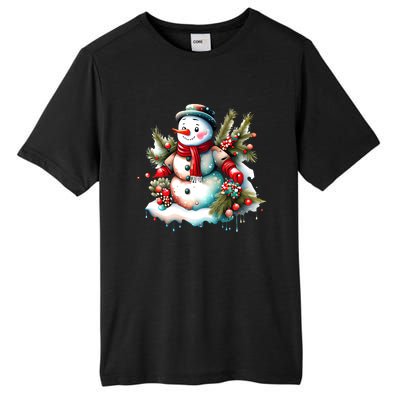 Christmas Vintage Snowman Tall Fusion ChromaSoft Performance T-Shirt