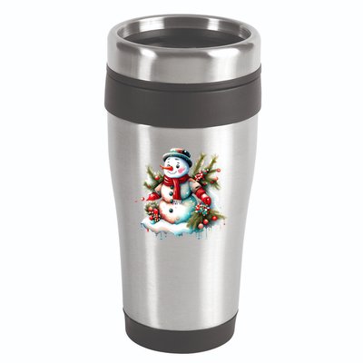 Christmas Vintage Snowman 16oz Travel Tumbler