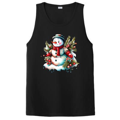 Christmas Vintage Snowman PosiCharge Competitor Tank