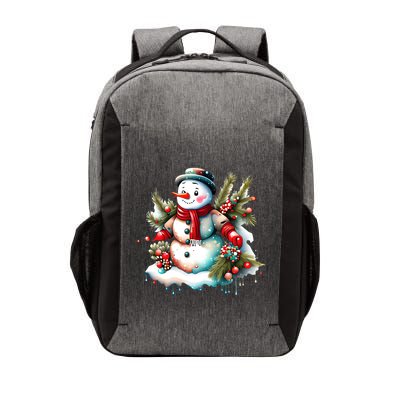 Christmas Vintage Snowman Vector Backpack