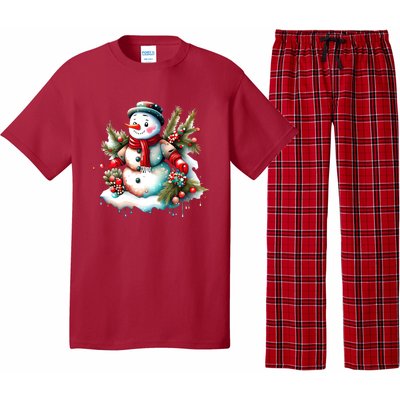 Christmas Vintage Snowman Pajama Set