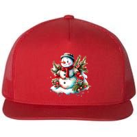 Christmas Vintage Snowman Flatbill Hat