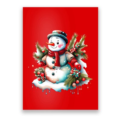Christmas Vintage Snowman Poster