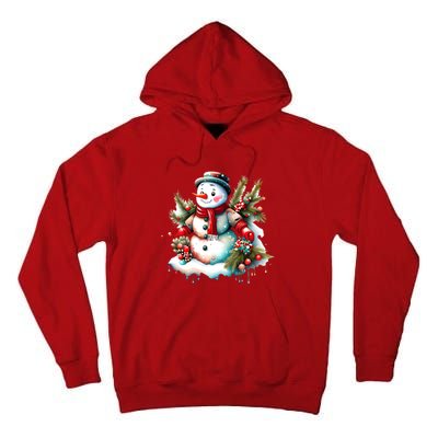 Christmas Vintage Snowman Tall Hoodie