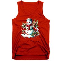 Christmas Vintage Snowman Tank Top