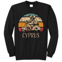 Cyprus Vintage Scooter Retro Sunset Distressed Design Sweatshirt