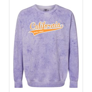 California Varsity Style Colorblast Crewneck Sweatshirt