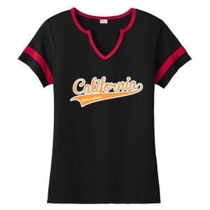 California Varsity Style Ladies Halftime Notch Neck Tee