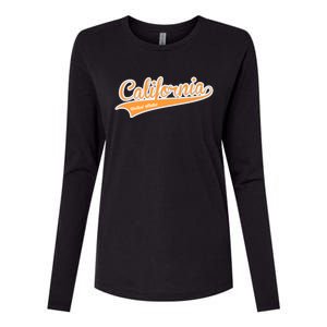 California Varsity Style Womens Cotton Relaxed Long Sleeve T-Shirt