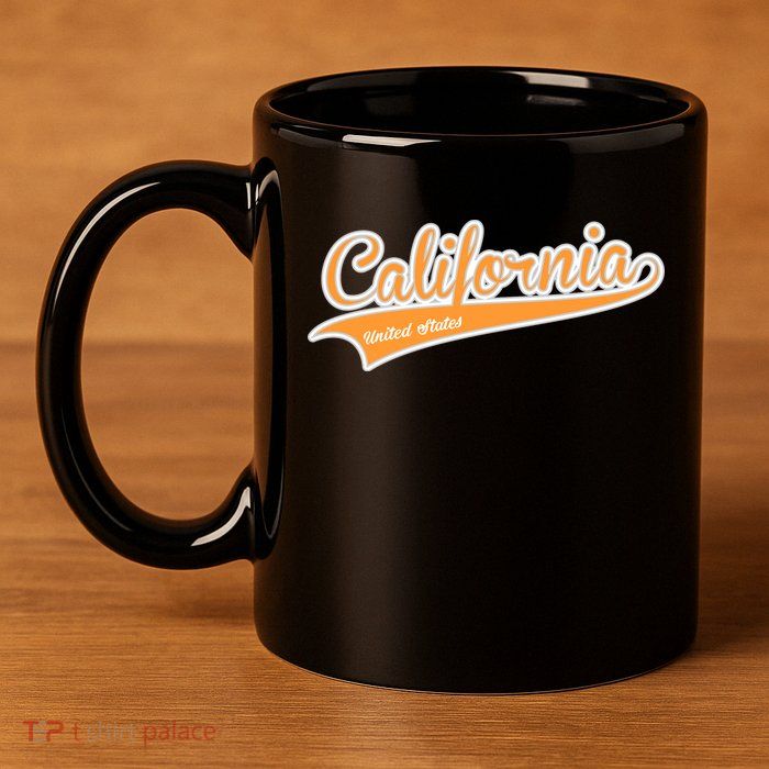 California Varsity Style 11oz C Handle Ceramic Mug