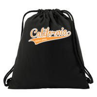 California Varsity Style Drawstring Bag