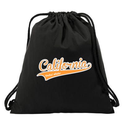 California Varsity Style Drawstring Bag