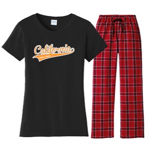 California Varsity Style Women's Flannel Pajama Set