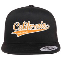 California Varsity Style Flat Bill Trucker Hat