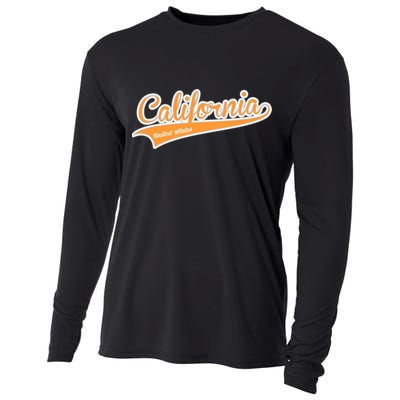 California Varsity Style Cooling Performance Long Sleeve Crew