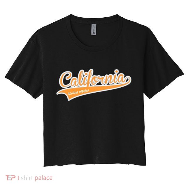 California Varsity Style Crop Top