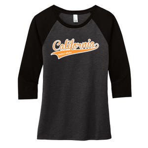 California Varsity Style Women's Tri-Blend 3/4-Sleeve Raglan Shirt