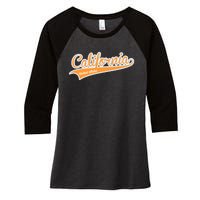 California Varsity Style Women's Tri-Blend 3/4-Sleeve Raglan Shirt