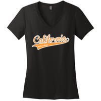 California Varsity Style Women's V-Neck T-Shirt