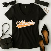 California Varsity Style Women's V-Neck T-Shirt