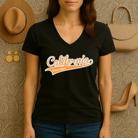 California Varsity Style Women's V-Neck T-Shirt
