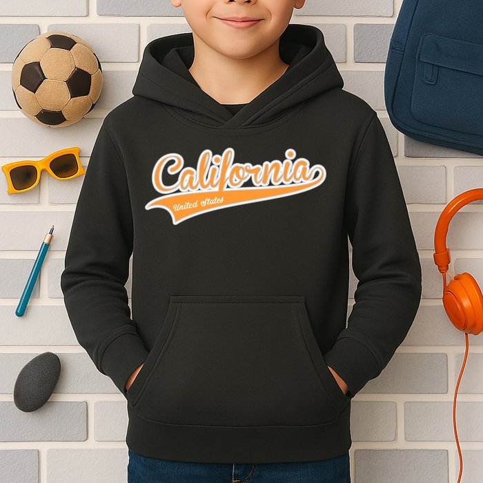 California Varsity Style Kids Hoodie