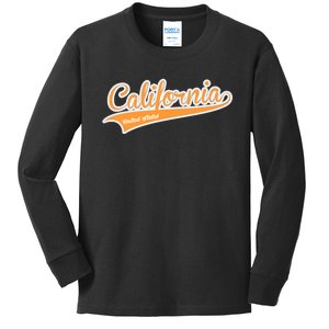 California Varsity Style Kids Long Sleeve Shirt