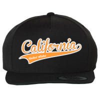 California Varsity Style Wool Snapback Cap