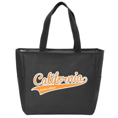 California Varsity Style Zip Tote Bag