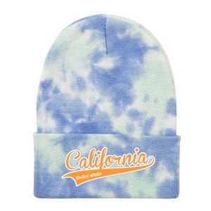 California Varsity Style Tie Dye 12in Knit Beanie