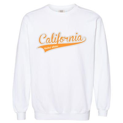 California Varsity Style Garment-Dyed Sweatshirt