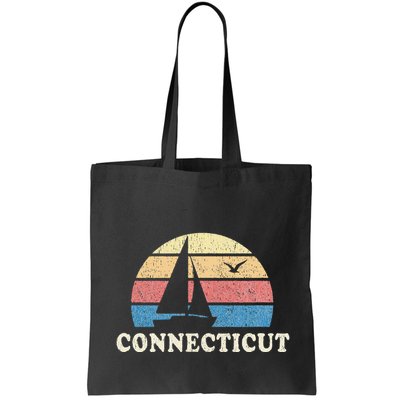 Connecticut Vintage Sailboat 70s Throwback Sunset Bag