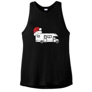 Camping Van Santa Hat Christmas Pajama Cool Gift Ladies PosiCharge Tri-Blend Wicking Tank