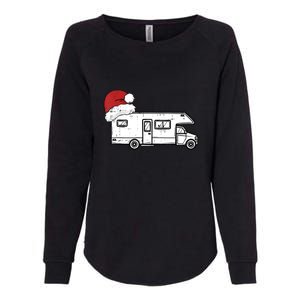 Camping Van Santa Hat Christmas Pajama Cool Gift Womens California Wash Sweatshirt