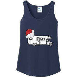 Camping Van Santa Hat Christmas Pajama Cool Gift Ladies Essential Tank