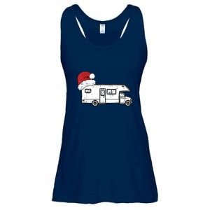 Camping Van Santa Hat Christmas Pajama Cool Gift Ladies Essential Flowy Tank